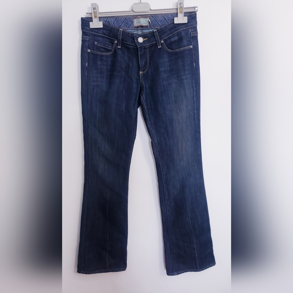 PAIGE Premium Laurel Canyon Women Size 27 Denim Blue Bootcut Dark Wash